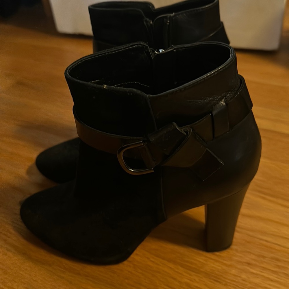 White House black market suede booties